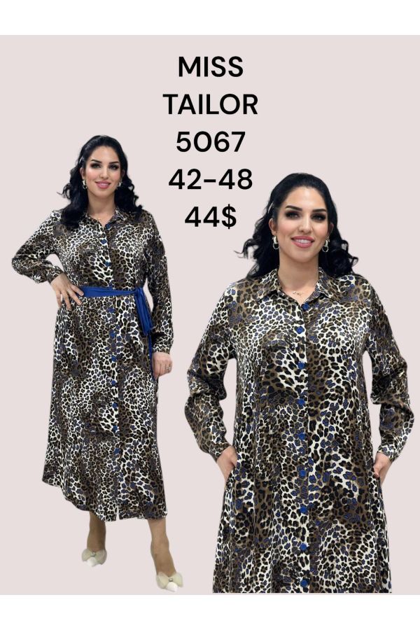 Miss Tailor 5067xl MAVI Büyük Beden Kadın Elbise resmi