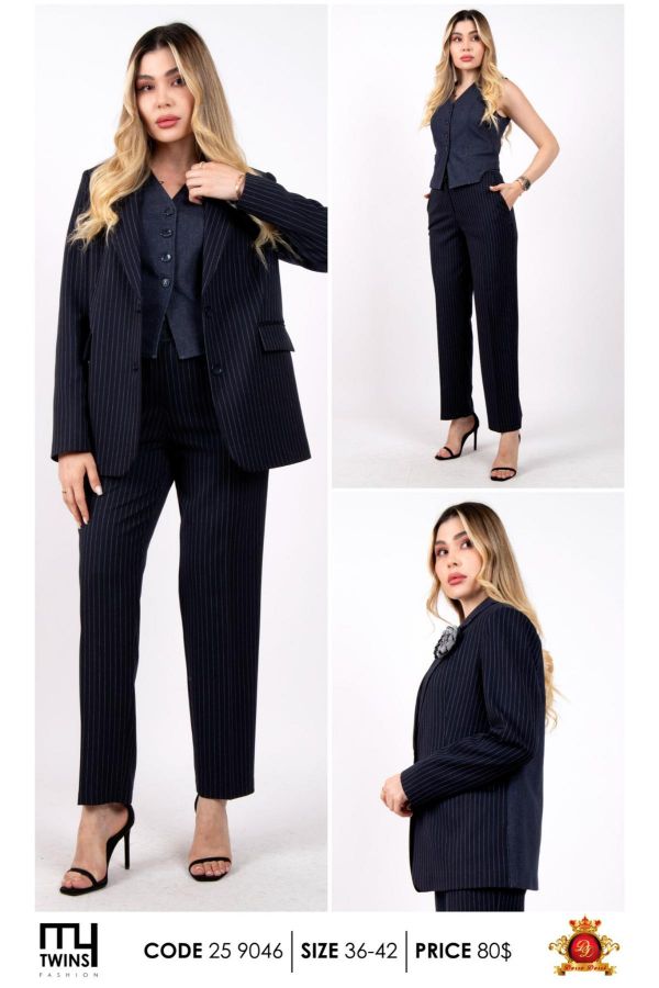 Picture of My Twins 259046 NAVY BLUE Women Suit