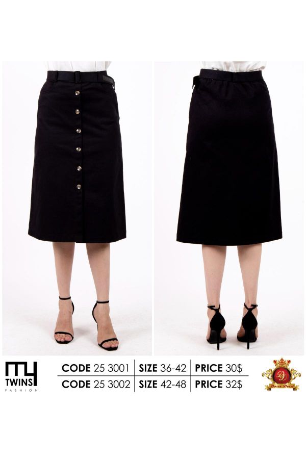 Picture of My Twins 253001 BLACK WOMANS SKIRT SUIT 