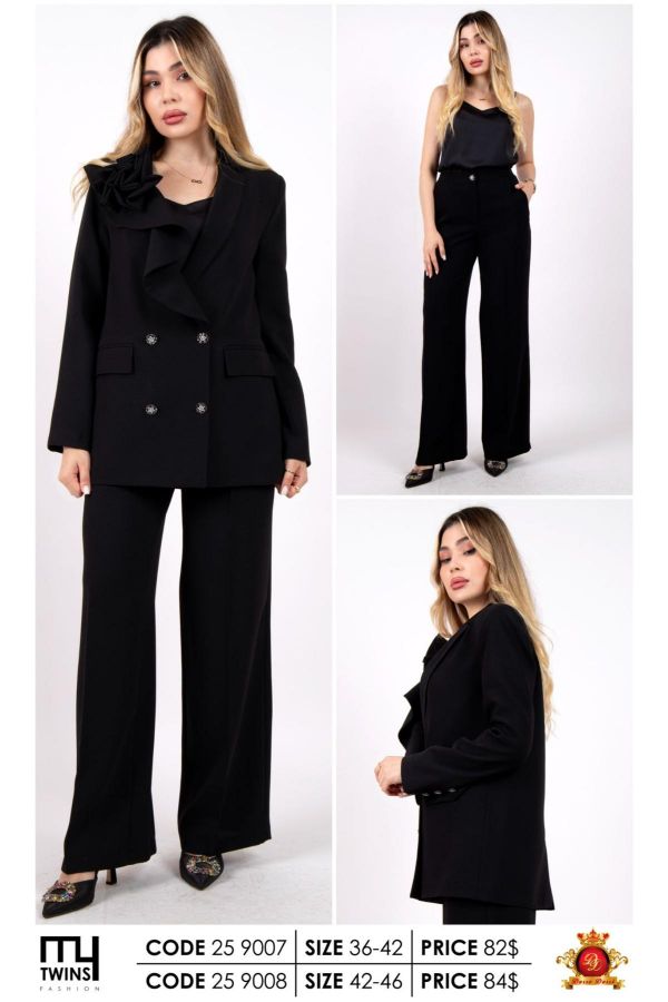 Picture of My Twins 259007 BLACK Women Suit