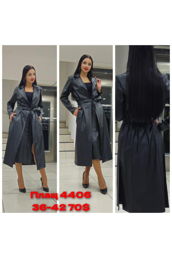 Picture of Red Export Women 4406 BLACK Women Trenchcoat