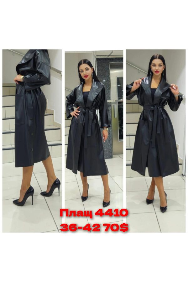 Picture of Red Export Women 4410 BLACK Women Trenchcoat