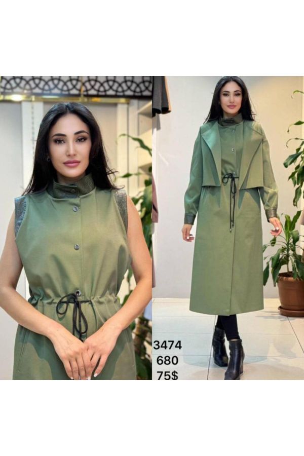 Picture of Renata 3474 GREEN Women Trenchcoat