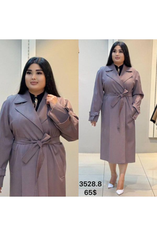 Picture of Renata 3828xl LILAC  Plus Size Women Trenchcoat