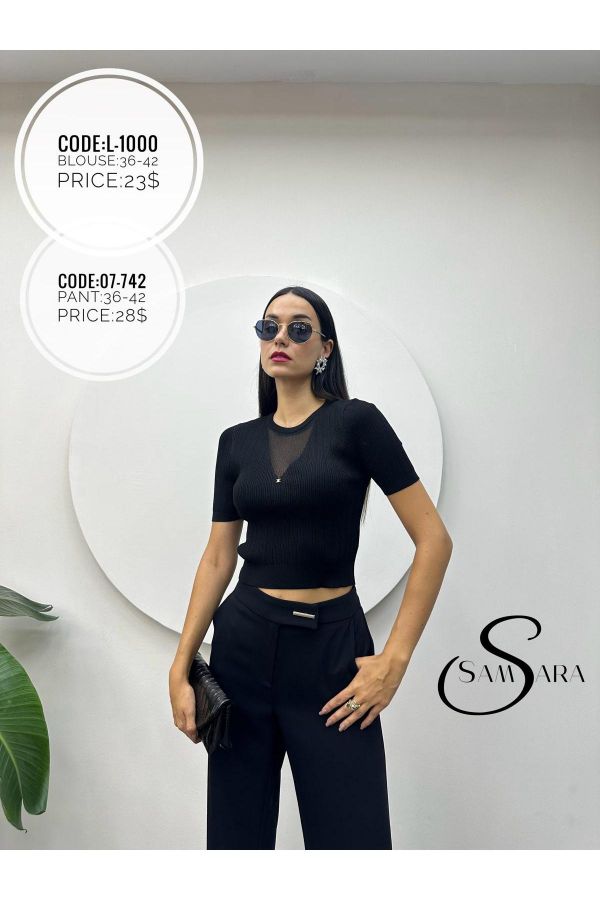 Picture of Samsara L-1000 BLACK Women Blouse