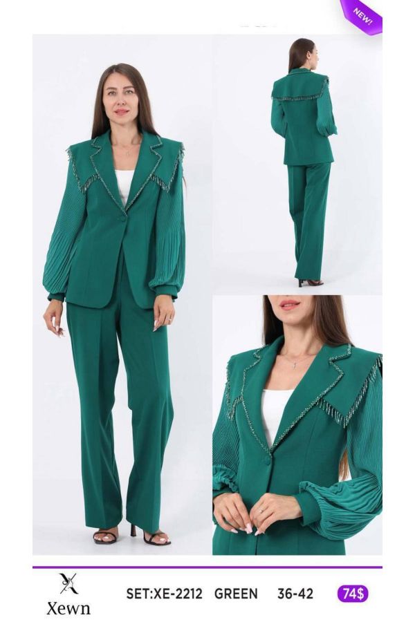 Picture of Xewn 2212 GREEN Women Suit