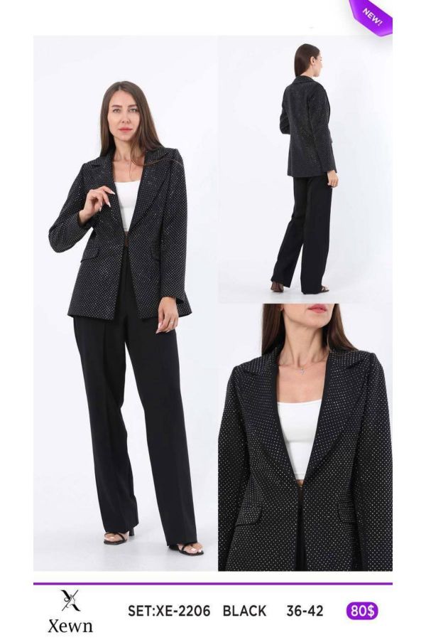 Picture of Xewn 2206 BLACK Women Suit