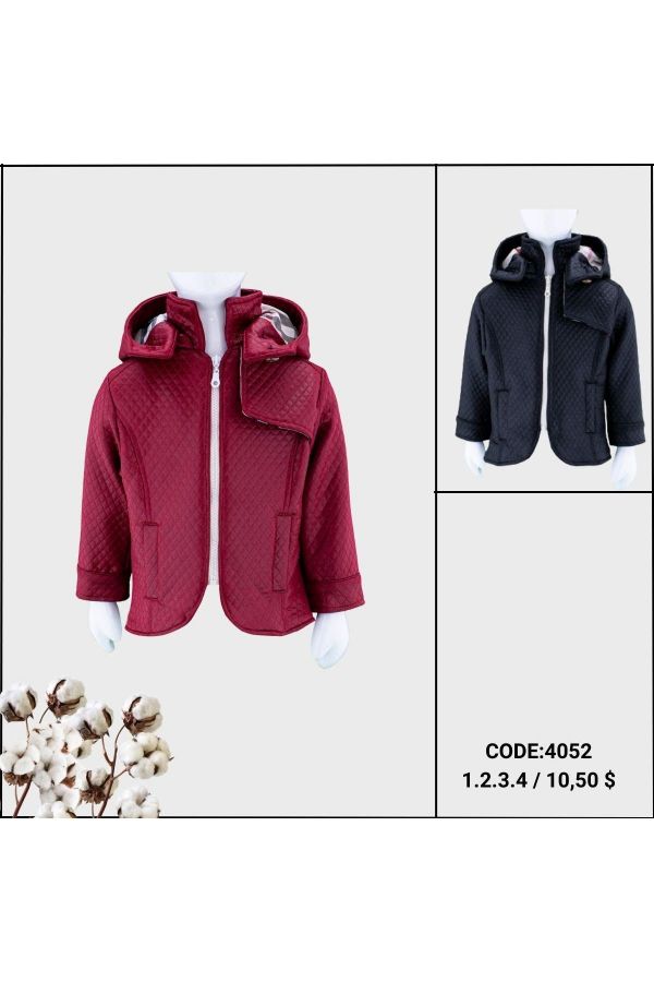 Coppababy 4052 BORDO Kız Çocuk Mont resmi