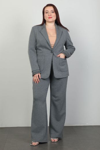 Picture of Modalinda 0622xl GREY Plus Size Women Suit