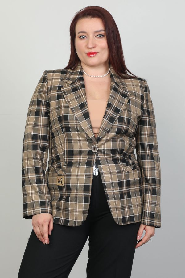 Picture of Pizara Line 78330xl BROWN Plus Size Women Jacket 