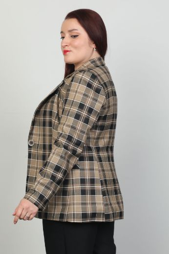 Picture of Pizara Line 78330xl BROWN Plus Size Women Jacket 