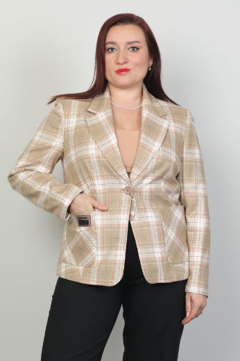 Picture of Pizara Line 7501xl BEIGE Plus Size Women Jacket 