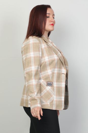 Picture of Pizara Line 7501xl BEIGE Plus Size Women Jacket 