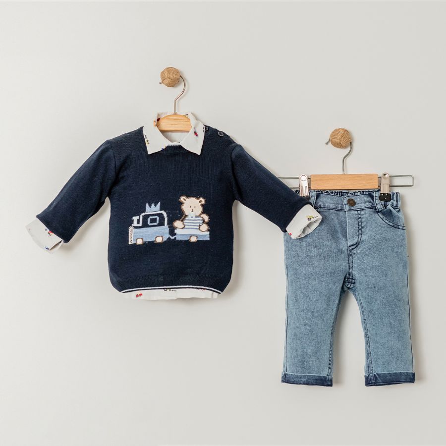 Picture of Bebüş 15037 NAVY BLUE Baby Suit