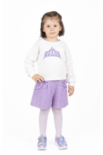 Best Kids BB23KK12240 EKRU-MOR Kız Çocuk Sweatshirt resmi