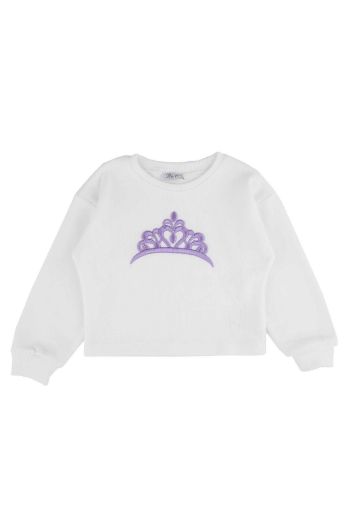 Best Kids BB23KK12240 EKRU-MOR Kız Çocuk Sweatshirt resmi