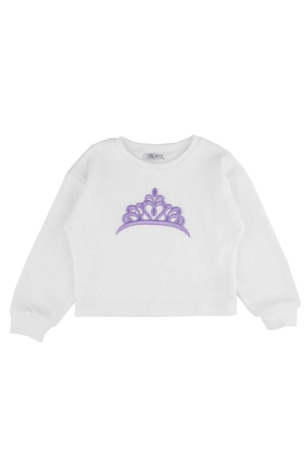 Best Kids BB23KK12240 EKRU-MOR Kız Çocuk Sweatshirt resmi