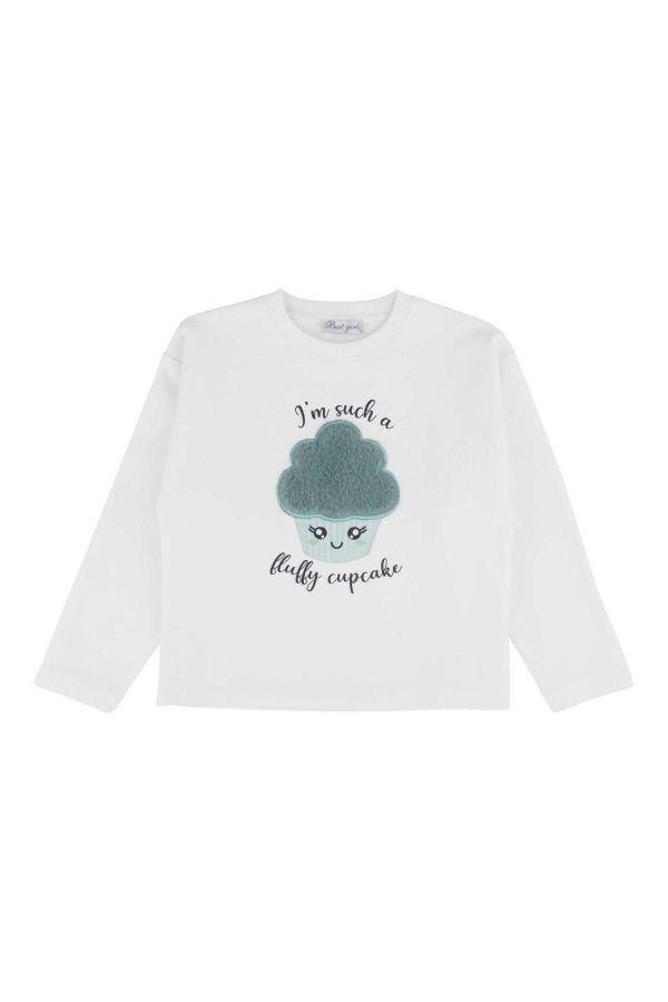 Best Kids BB23KK12263 EKRU-MINT YESIL Kız Çocuk Sweatshirt resmi