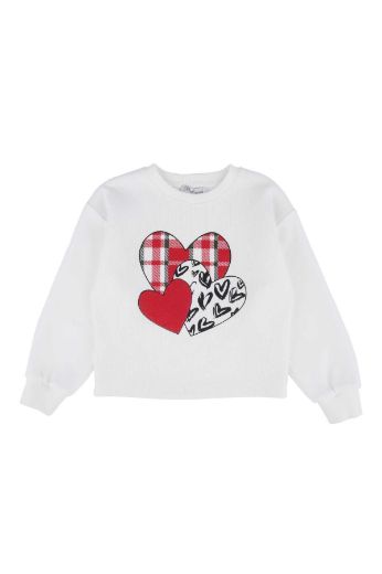 Best Kids BB23KK12243 EKRU-KIRMIZI Kız Çocuk Sweatshirt resmi