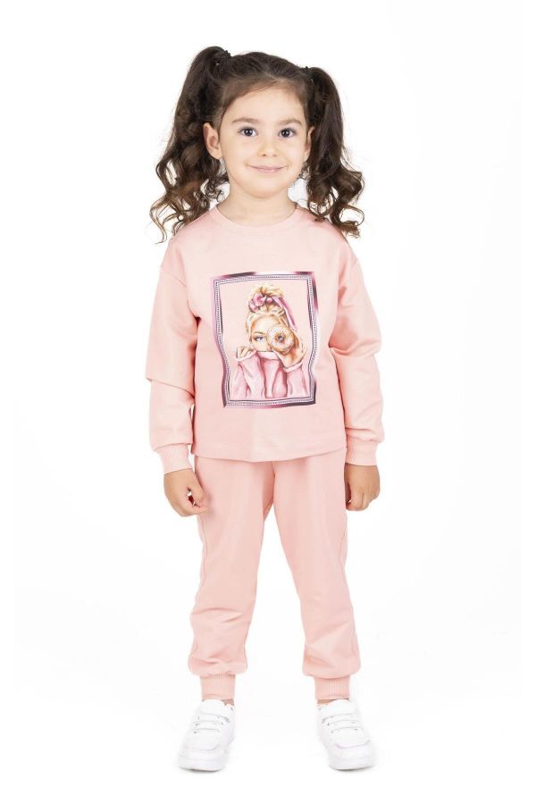 Picture of Best Kids BB23KK12245 POWDER Girls Sweatpants