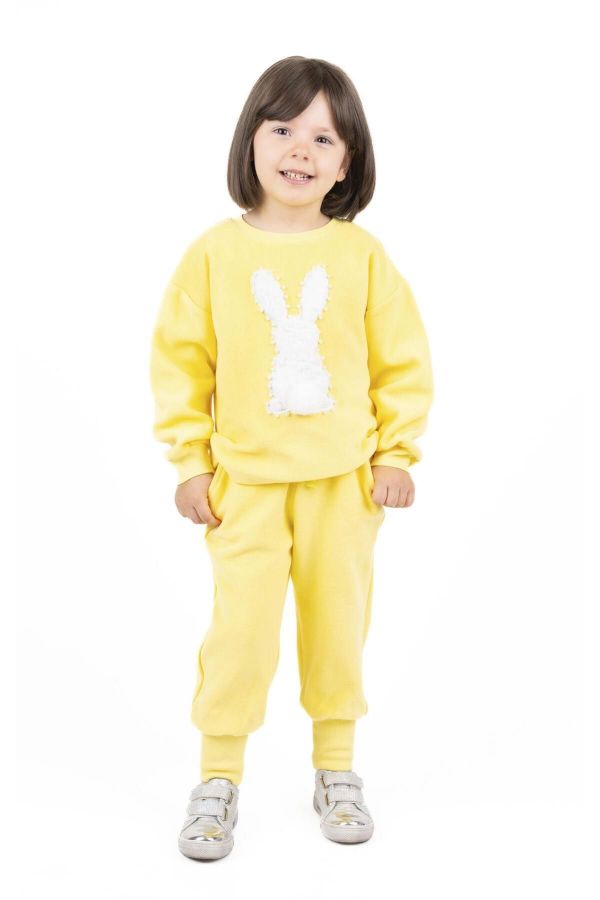 Picture of Best Kids BB23KK12220 YELLOW Girls Sweatpants