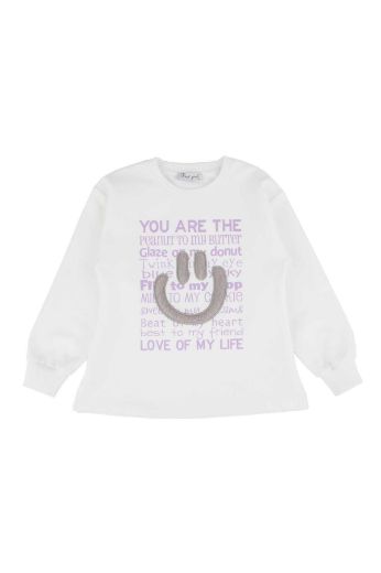 Best Kids BB23KK12278 EKRU-LILA Kız Çocuk Sweatshirt resmi