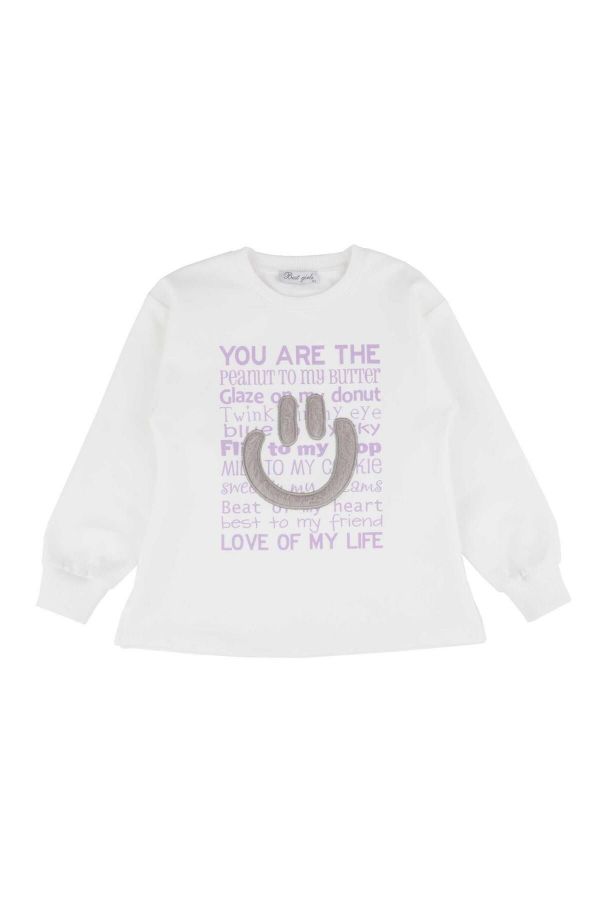 Best Kids BB23KK12278 EKRU-LILA Kız Çocuk Sweatshirt resmi