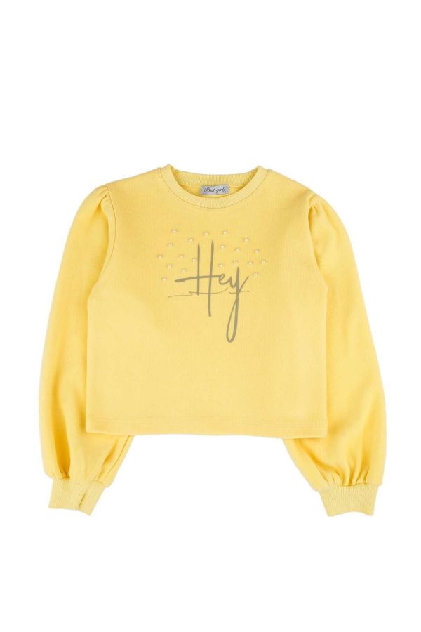 Picture of Best Kids BK23KK14312 YELLOW Girl Sweatshirt