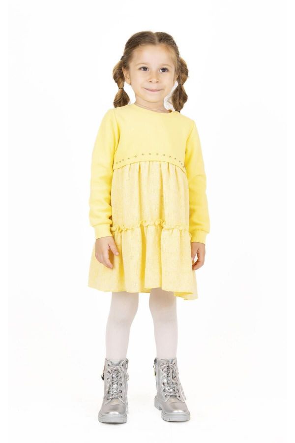 Picture of Best Kids BB23KK12241 YELLOW Girl Dress