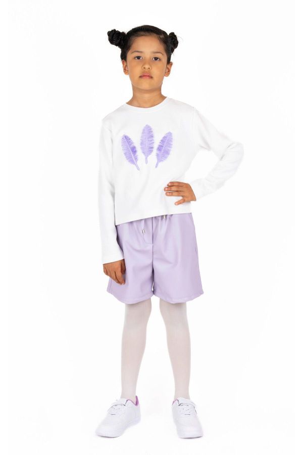 Picture of Best Kids BK23KK14270 LILAC Girl Shorts