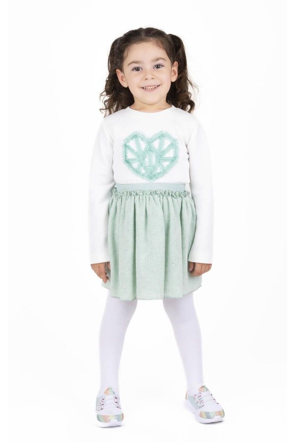 Best Kids BB23KK12262 EKRU-MINT YESIL Kız Çocuk Sweatshirt resmi