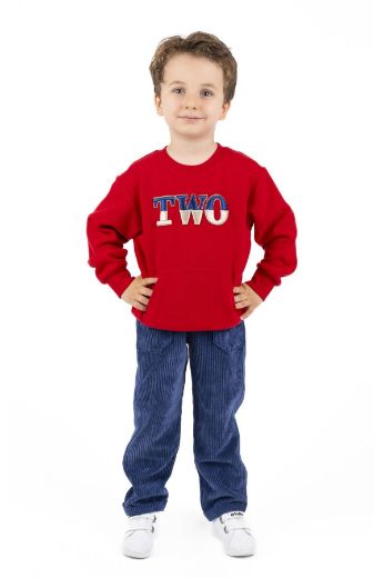 Picture of Best Kids BB23KE12541 RED Boy Sweatshirt