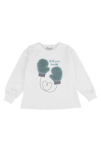 Best Kids BB23KK12274 EKRU-MINT YESIL Kız Çocuk Sweatshirt resmi