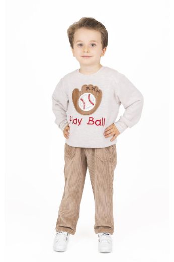 Picture of Best Kids BB23KE12546 BEIGE MELANGE Boy Sweatshirt