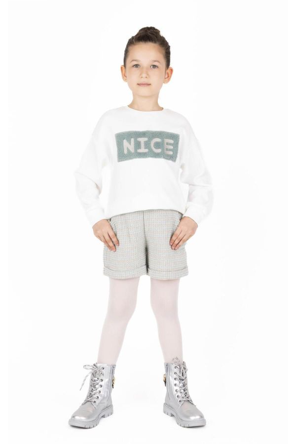 Best Kids BK23KK14343 EKRU-MINT YESIL Kız Çocuk Sweatshirt resmi