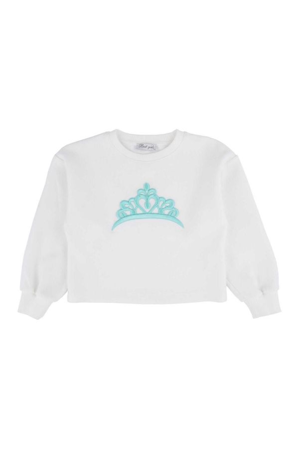 Best Kids BB23KK12240 EKRU-MINT YESIL Kız Çocuk Sweatshirt resmi