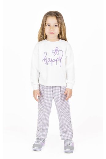 Best Kids BB23KK12258 EKRU-LILA Kız Çocuk Sweatshirt resmi