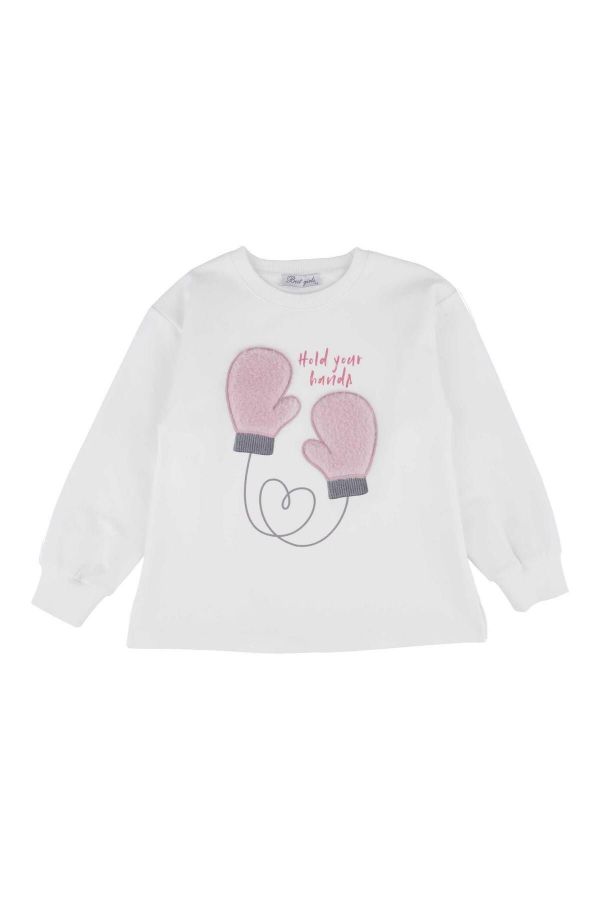 Best Kids BB23KK12274 EKRU-PUDRA Kız Çocuk Sweatshirt resmi