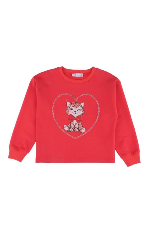 Best Kids BB23KK12266 KIRMIZI Kız Çocuk Sweatshirt resmi