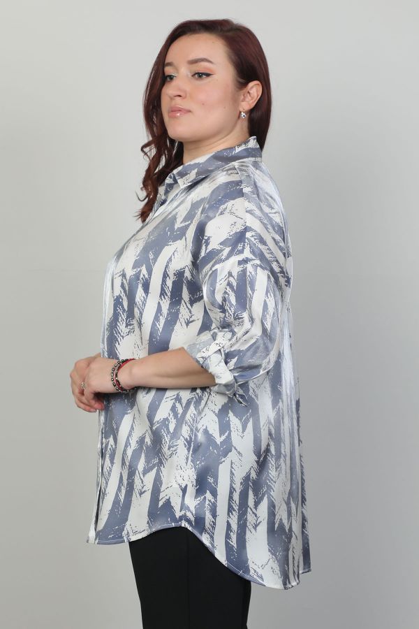 Picture of Aras 11451xl INDIGO Plus Size Women Blouse 