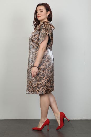 Picture of Of White 2245027xl LEOPARD Plus Size Women Dress 