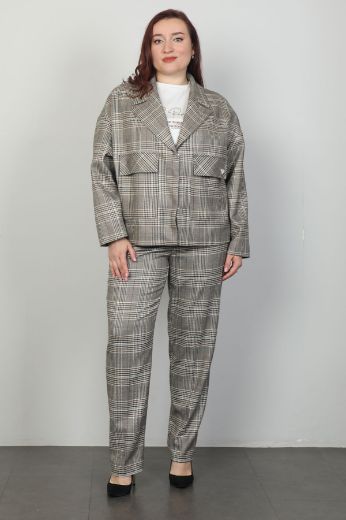 Picture of Of White 2248159xl GREY Plus Size Women Suit