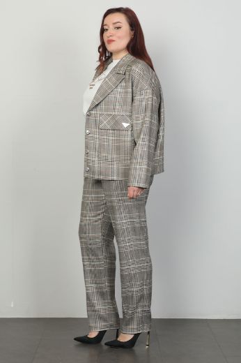 Picture of Of White 2248159xl GREY Plus Size Women Suit