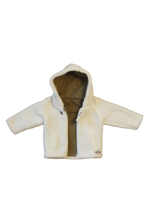 Picture of Bebepan 4081 WHITE-KHAKI Boys Cardigan