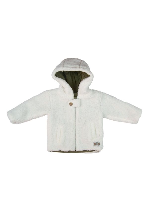 Picture of Bebepan 4081 WHITE-KHAKI Boys Cardigan