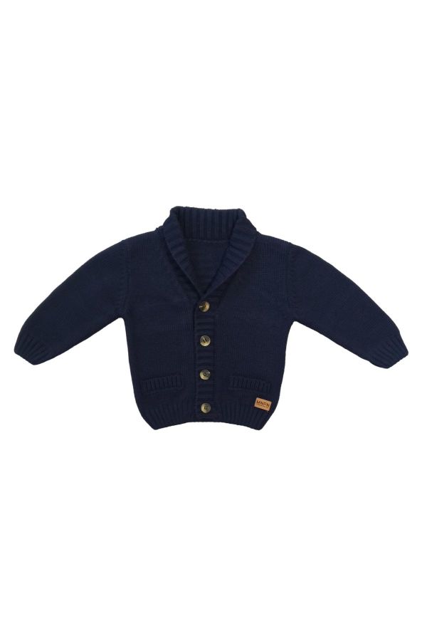 Picture of Bebepan 6878 NAVY BLUE Boys Cardigan