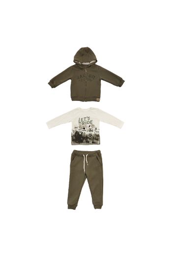 Picture of Bebepan 4439 KHAKI Boy Sports Pants