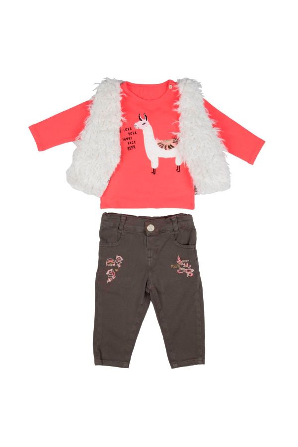 Picture of Bebepan 3733 POMEGRANATE FLOWER Girl Suit