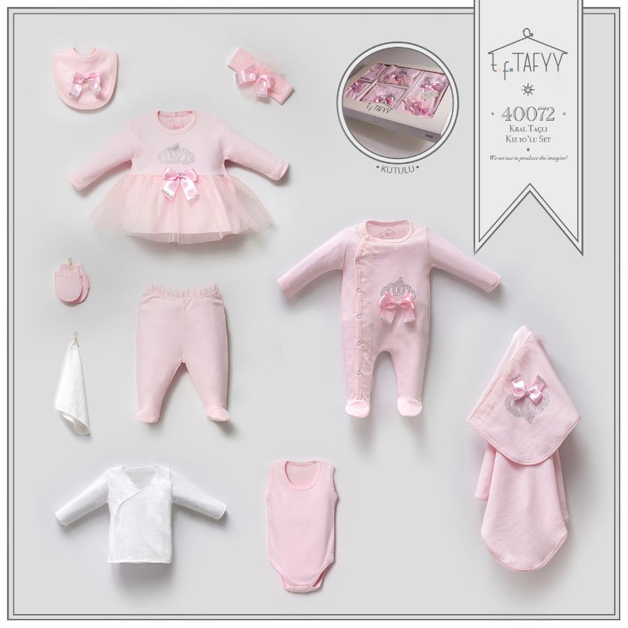 TAFYY BABY 40072 PEMBE Bebek Set resmi