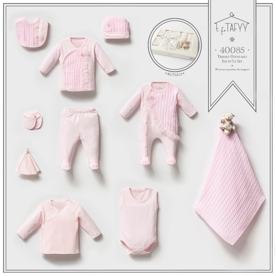 TAFYY BABY 40085 PEMBE Bebek Set resmi